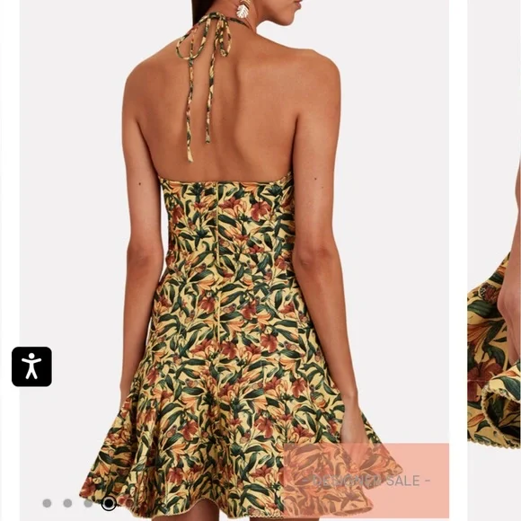 AGUA BY AGUA BENDITA
Anturio Monarca Linen Halter Mini Dress - Picture 12 of 12